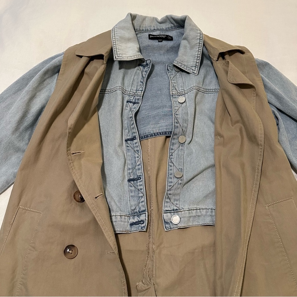 NWOT Blank NYC Denim and Trench Coat Combo - Picture 3 of 11